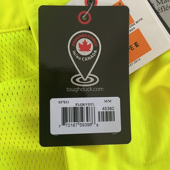 NWT Tough Duck Hi Vis Rain Coat - Picture 5 of 10